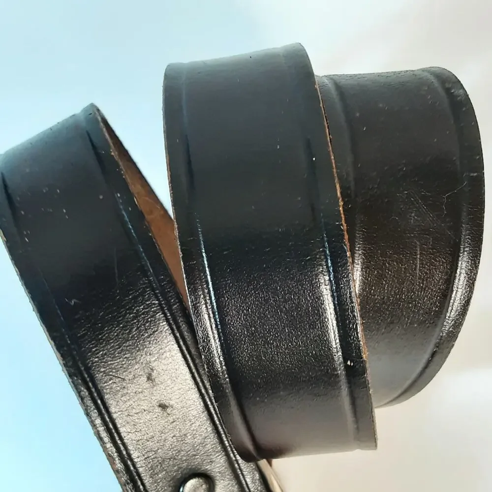 Distressed Vintage US Postal Approved Uniform Work Belt 30 Top Grain Leather